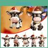 Adorable Acrylic Christmas Cow Pendant For Car Rearview Mirror Decoration