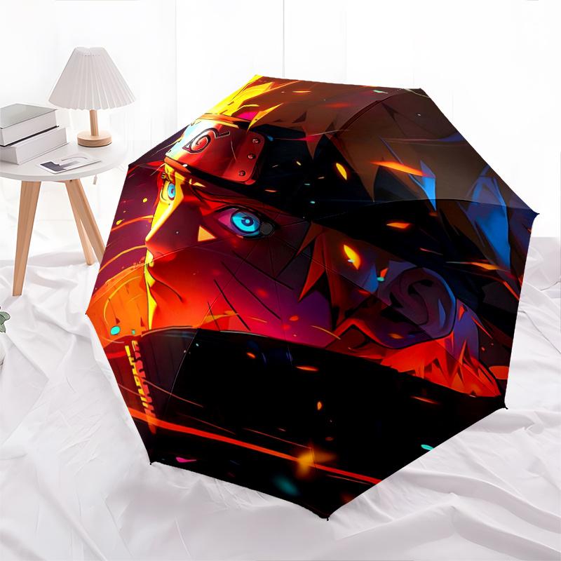 1pc Uzumaki Naruto Pattern Automatic Umbrella is Fashionable and Good-Looking, Suitable for Travel and Daily Use.J104
