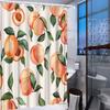 1pc ripe peaches and green leaves peach juicy peaches with green leaves on soft cream beige background bathroom decoration