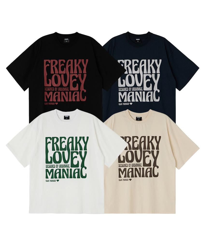 URBANAGE [Set] Essential Graphic Oversized Short Sleeve 8 Types (Select 2)