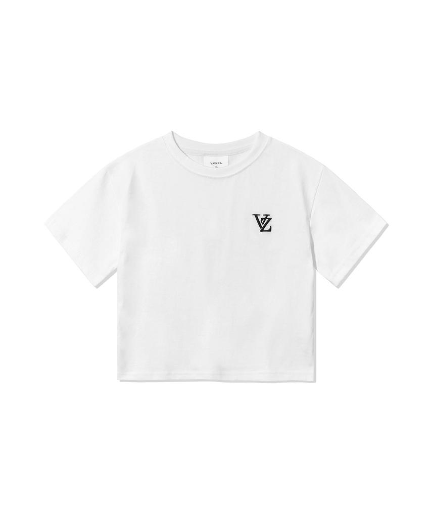 Bajal Vz 3D Logo Crop Short Sleeve T-Shirt White