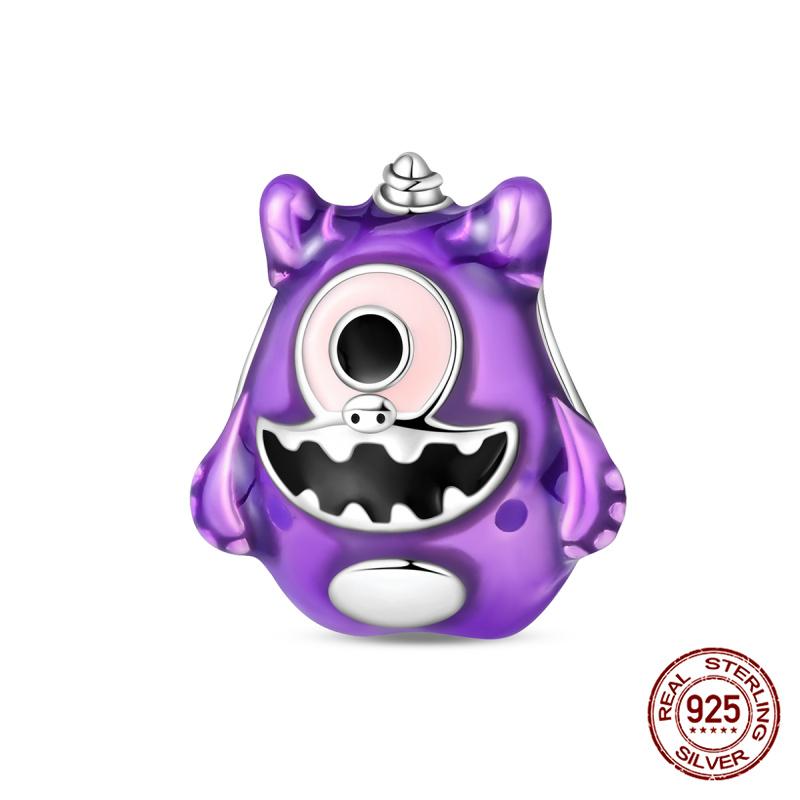 New 100% Copper One-Eyed Monster Puppy Charms Beads Fit Pandora Style Bracelet Diy Jewelry Making Women Gift