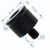Adapter Sleeve Reduction 1/4" To M8 Tripod Black for 20 Mm Lamp Stand