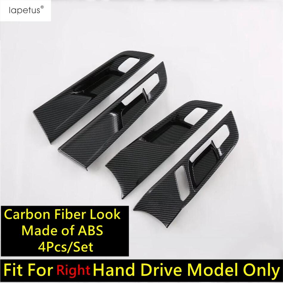Car Inner Armrest Window Lift Switch Panel / Handle Bowl Frame Cover Trim ABS Carbon Fiber Accessories Fit For MG 4 EV  2024
