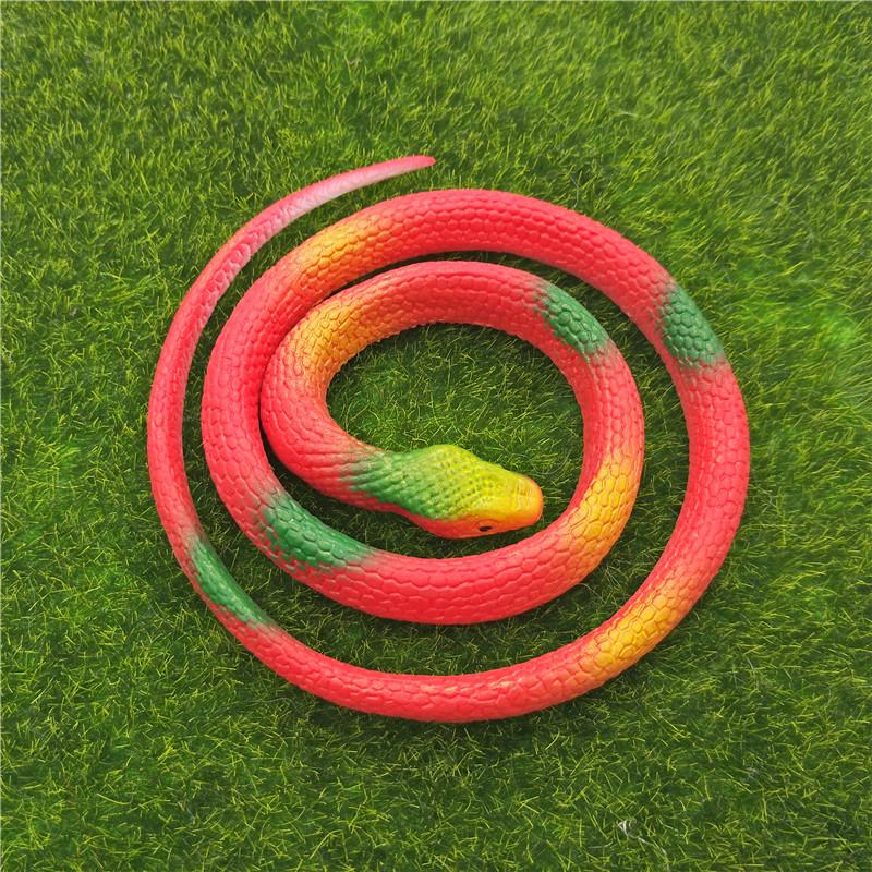 Children's Soft Rubber Toy - Large Green Fake Snake Prank Model