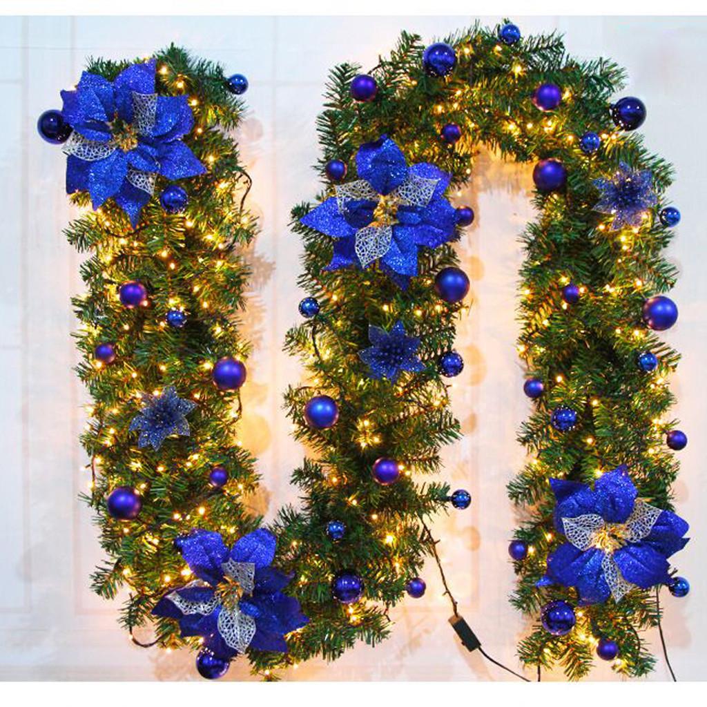  LED Tree Hanging Ornament Rattan Colorful Decoration For Christmas Party