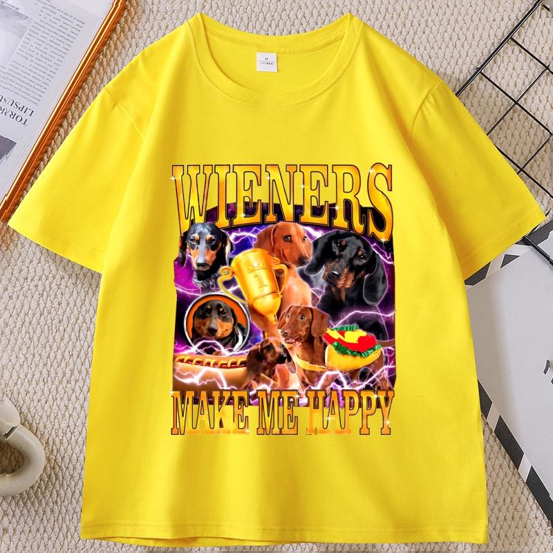 

Funny Wiener Dog TShirt for Unisex Women Dachshund Graphic T Shirts Cotton Shortsleeved Unisex Clothing Harajuku Streetwear Tops 4XL