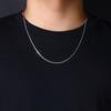 925 Sterling Silver Unisex Minimalist Chain Necklace Simple Durable Everyday Jewelry