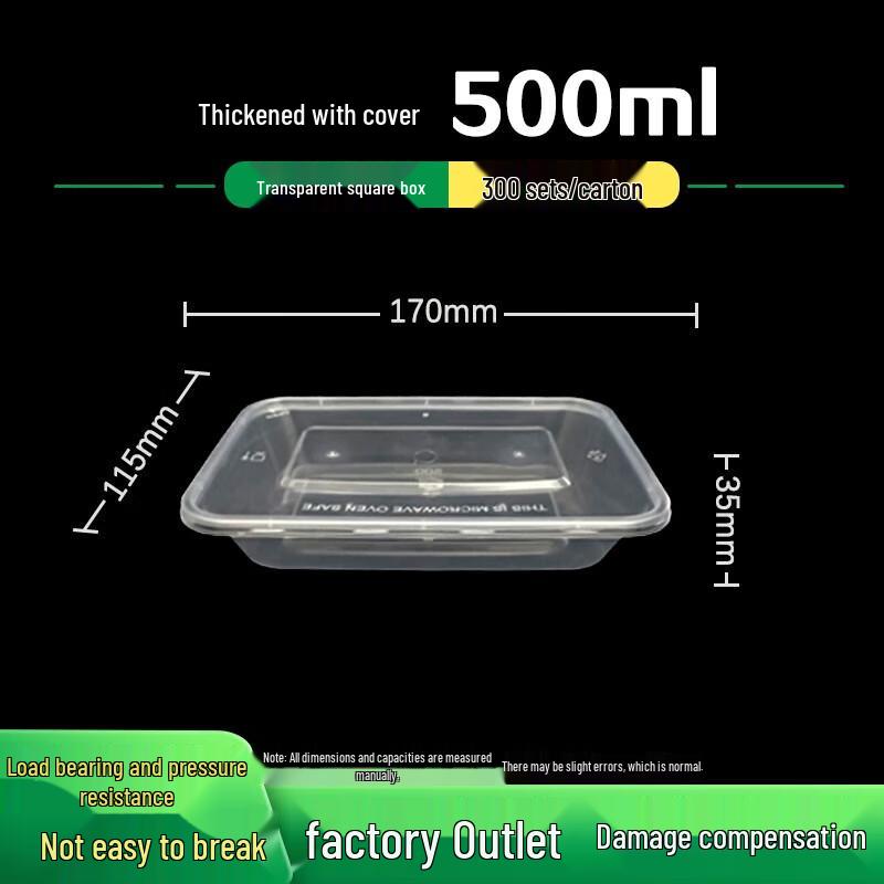 ZL Disposable Rectangular Takeout Meal Boxes