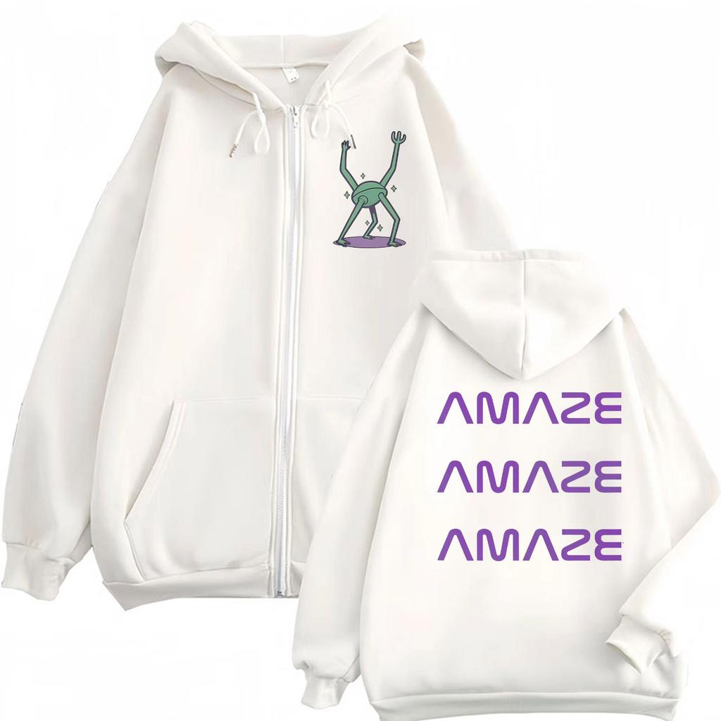 Amaze Unisex Project Hail Mary Divertente Citazione Spaziale Felpe con Cappuccio e Zip Uomo Donna Cappotti con Cappuccio Felpe con Zip