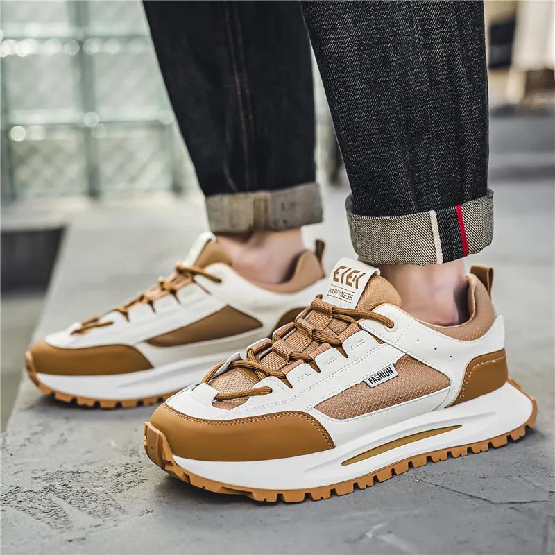 New Men's Outdoor Jogging Shoes Fashionable Breathable Mesh Surface Comfortable Sneakers Non Slip Casual Wear Resistant Shoes