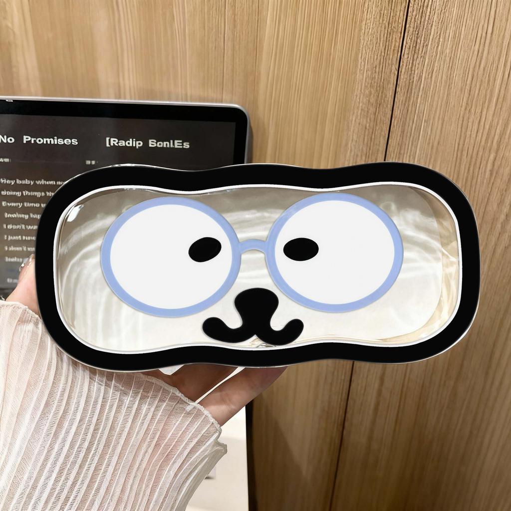 Minimalist Floral Bow Wavy Eyeglass Case,Creative Personalized Glasses Storage Box, Butterfly Kitty Eyewear Holder For Students