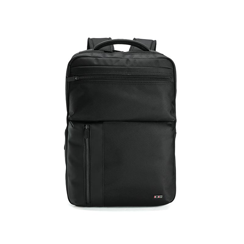 FILA Heritage Minimalist Business Commuter Versatile Synthetic Leather Backpack Regular Black Men backpack F13M638106FBK