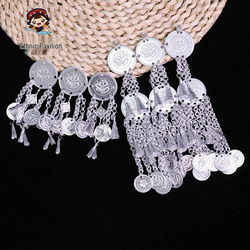 Miao Ethnic Style Silver Tassel Jewelry DIY Pendant Accessories