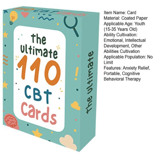 110Pcs/Set CBT Deck Cards Anxiety Relief Dialectical Behavior Therapy Coping Skills