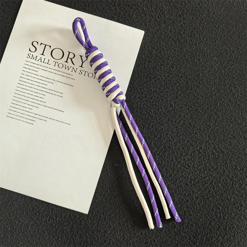 NEW Creative Anti-Lost Knot Nylon Rope Keyring Colorful Braided Lanyard Keychain For Car Backpack Pendant Accessories Gift
