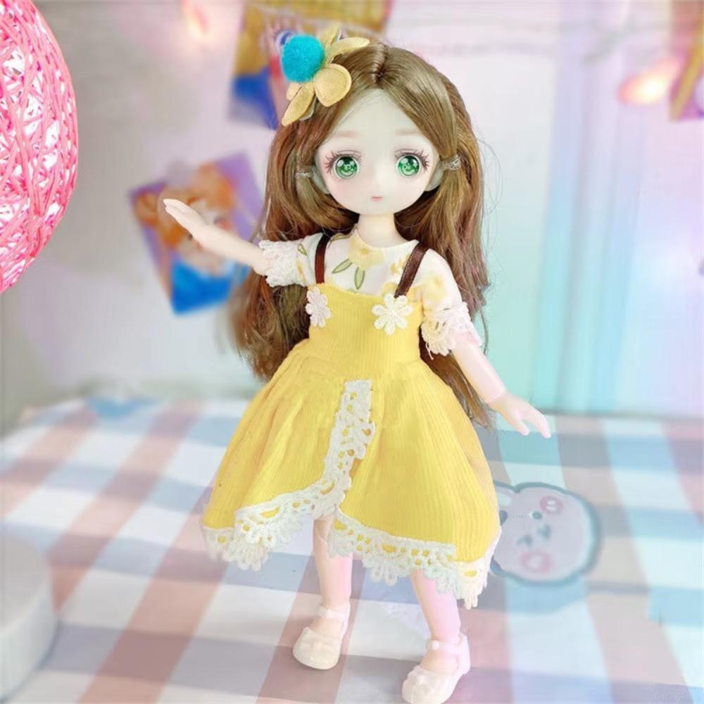 With Clothes Simulated Eye Hinge Doll 3D Eyes Removable Joints Doll BJD Doll with Clothes  Kids Toy