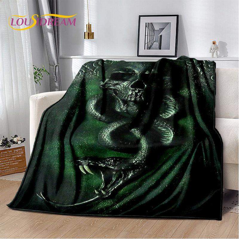 Gothic Horrible Snake Serpent Soft Plush Blanket,Flannel Blanket Throw Blanket for Living Room Bedroom Bed Sofa Picnic Cover Kid