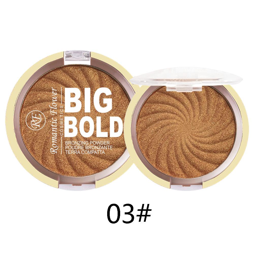 

3-х цветная пудра, осветляющая лицо, прессованная пудра бронзового цвета, водостойкая и глянцевая косметика 03