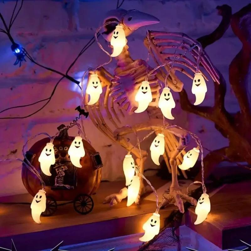 2M 10LED Halloween Ghost Decoration String Light, Suitable for Home, Vacation, Party and Holiday Decoration, Etc