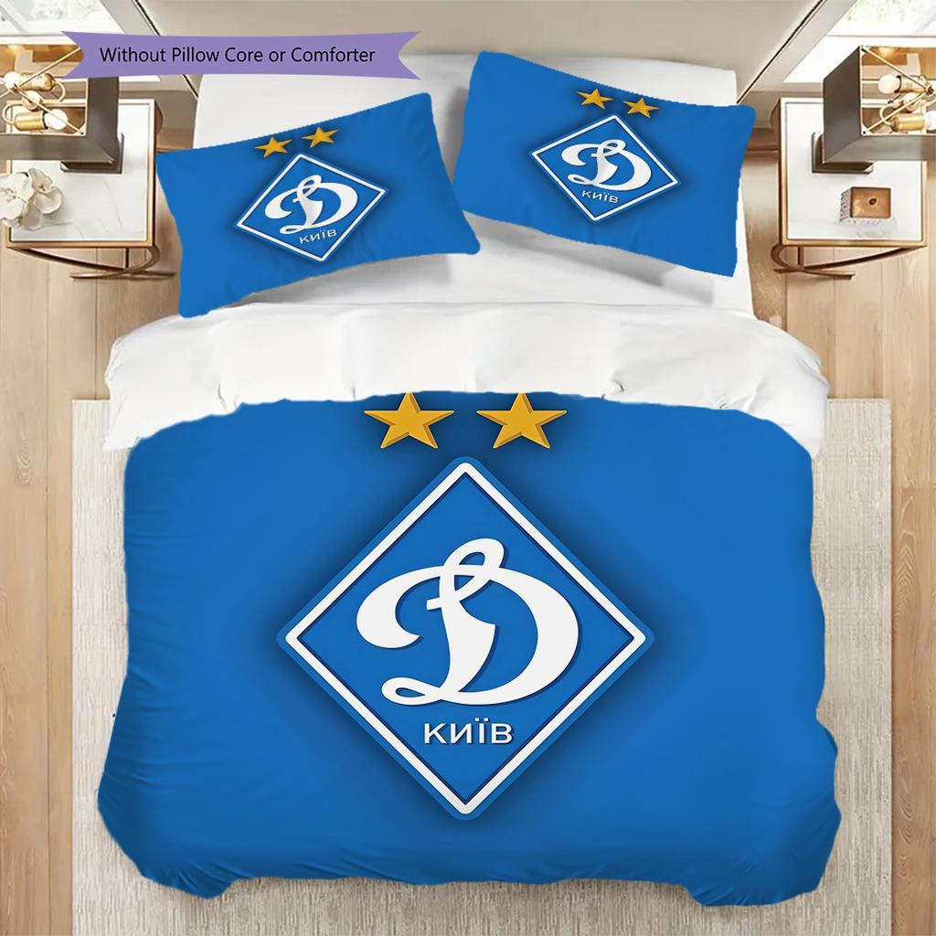 Dynamo Kyiv Pattern Bedding Quilt Set Quilt Cover Pillowcase Home Decoration Birthday Gift (1 * Duvet Cover + 2 * Pillowcase, Without Core)