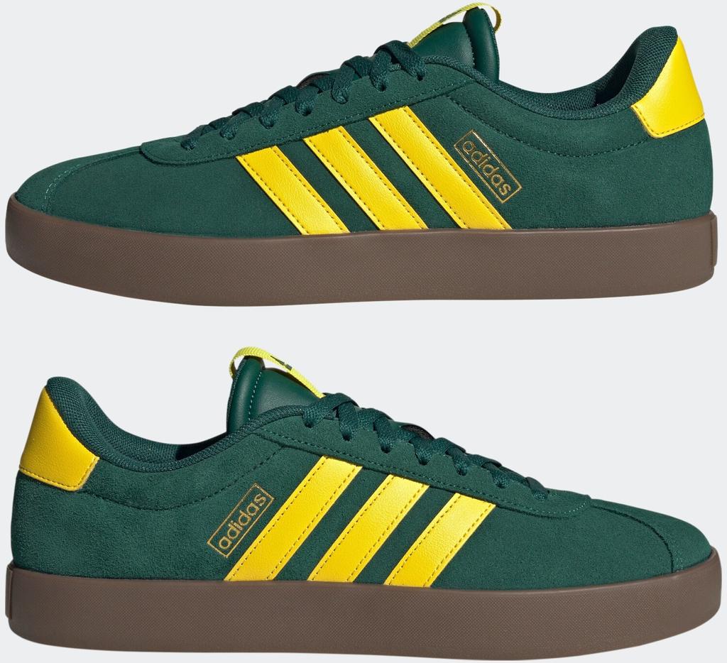 Кроссовки Adidas VL Court 3.0 телесного зеленого/желтого/золотого металлика