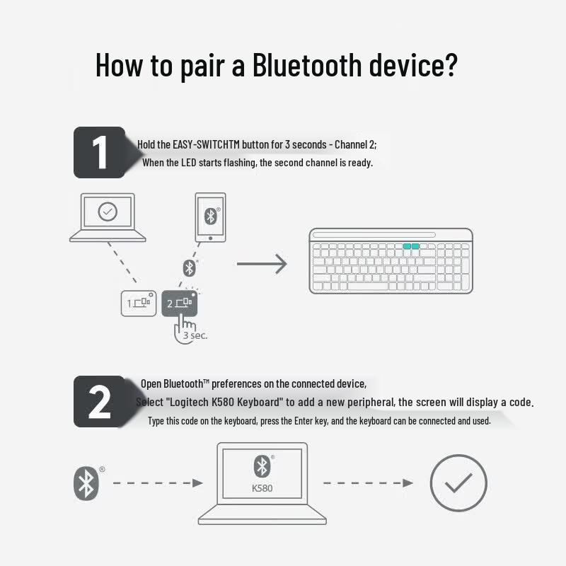 

Logitech K580 Ultra-Thin Wireless Bluetooth Keyboard