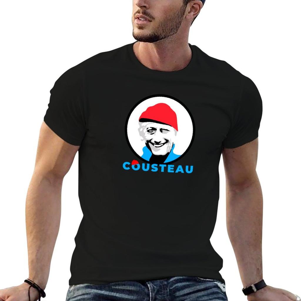 Jacques Yves Cousteau T-Shirt t shirt personalisiert Mann T-Shirts Baumwoll-T-Shirt Druck T-Shirt