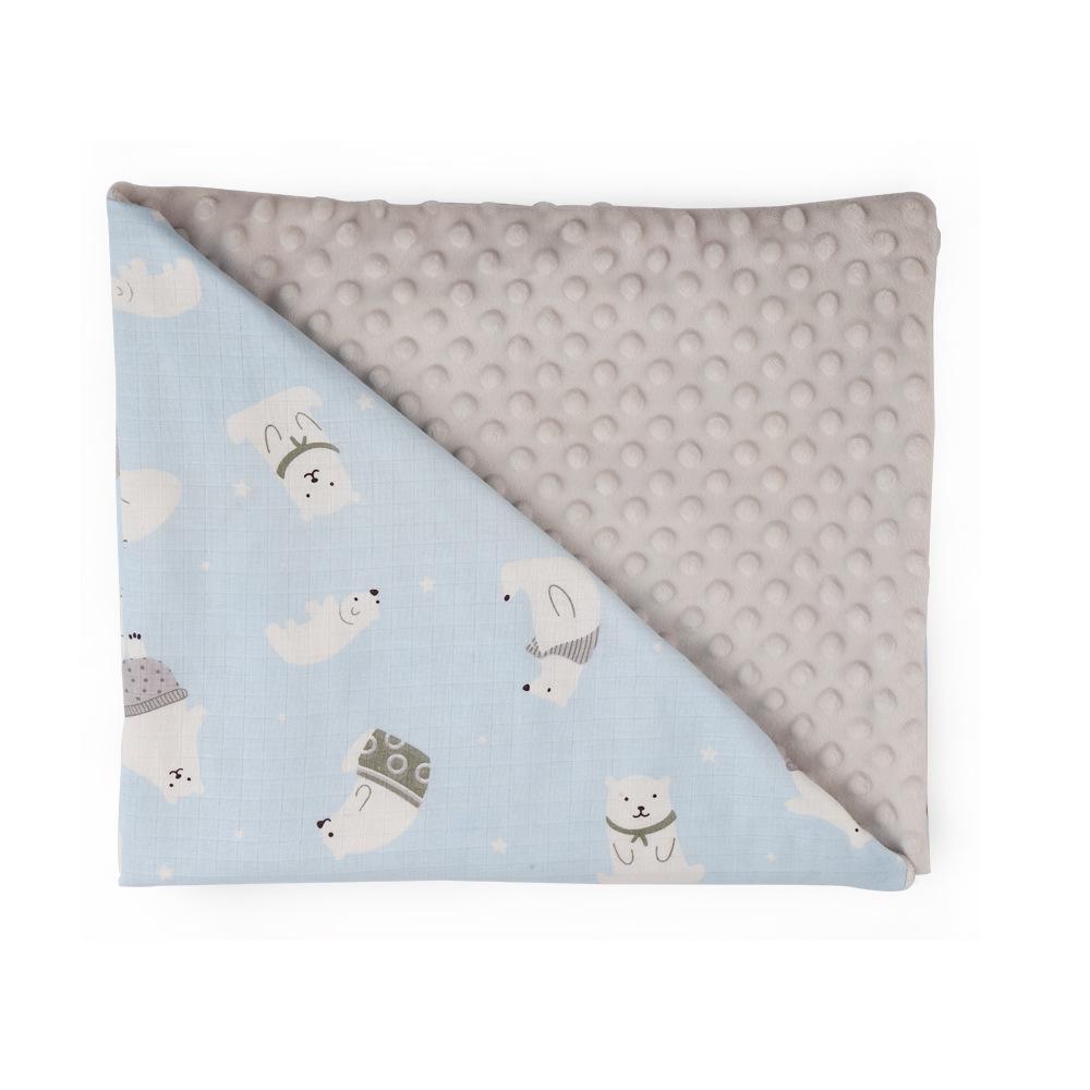 

Дышащее 4-слойное детское одеяло для сна - Cartoon Comfort для коляски и лета 100*80 cm