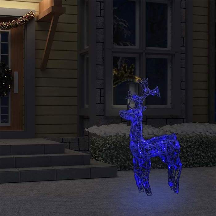 VidaXL Renne de décoration de Noël 90 LED 60x16x100 cm Acrylique 329779