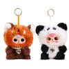 Kawaii Vinyl Animal Plush Keychain Cartoon Figure Plushie Bag Pendant Anime Bunny Key Chain Office Ornament Fluffy Stuffed Doll