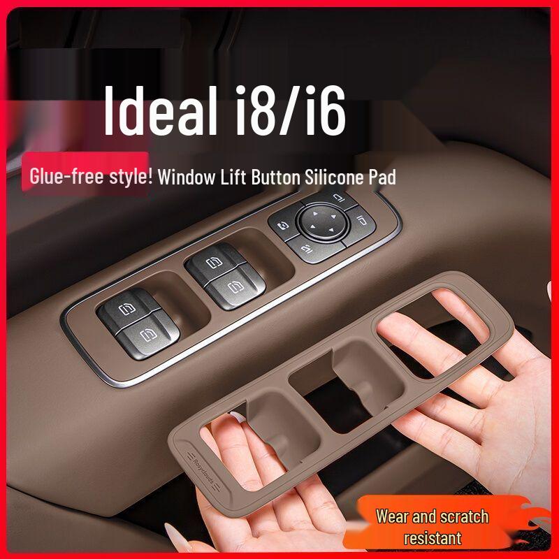 Ideal i6/i8 Car Door Window Button Pad Silicone Protective Sticker