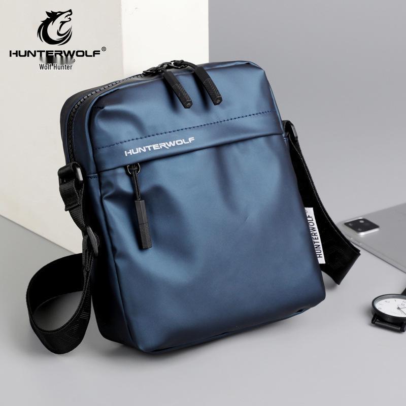 

Hunterwolf Мужская модная водоотталкивающая сумка кроссбоди через плечо большой вместимости 5-inch синий