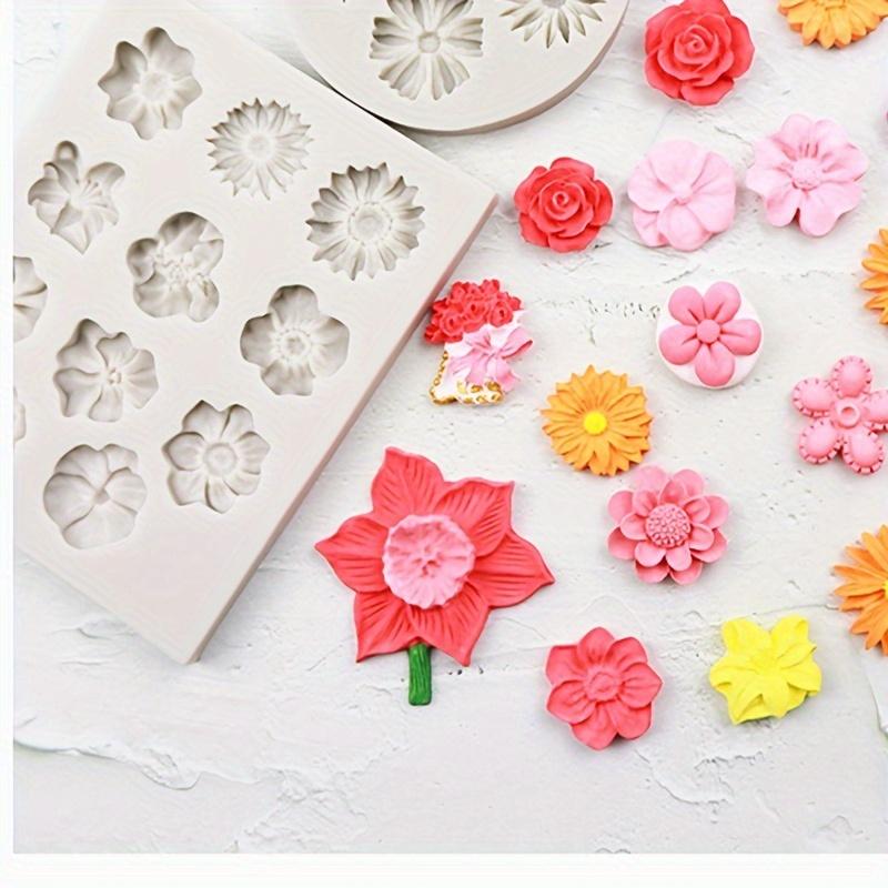 Sunflower Rose Flowers Shape Silicone Mold Cake DIY Decoration Chocolate 3D Mould Tools