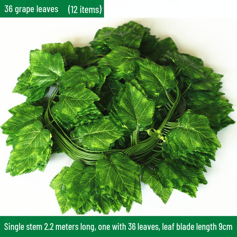 Large Green Fake Leaf Ornaments for Vines and Roof Décor