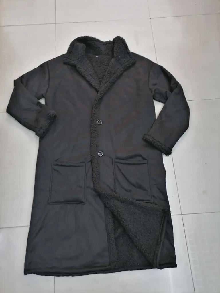 Men's Thick Winter Suede Long Coat