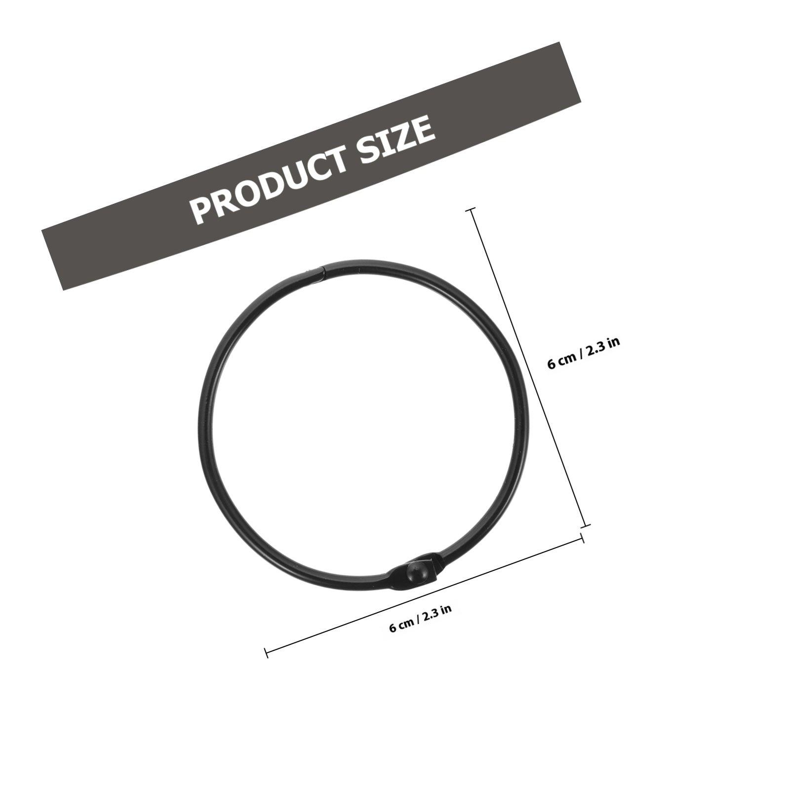 

24Pcs Round Curtain Rings Metal Circular Shower Curtain Rings for Bathroom Kitchen Living Room Heavy Or Light Curtains Easy чёрный