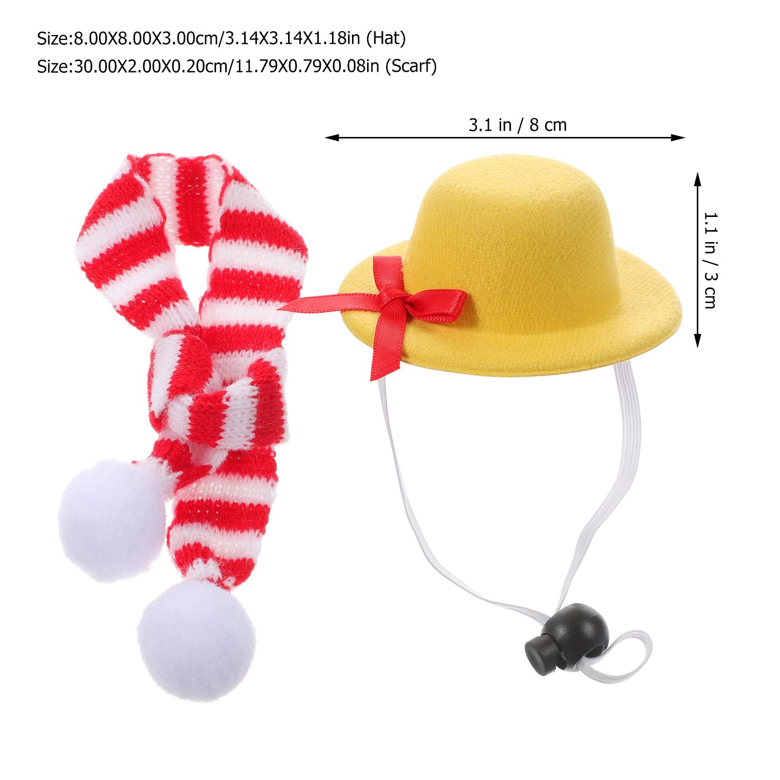 

Pet Hat Set Lightweight Xmas Dog Cat Costume Headdress Accessory Gift Idea Holiday Supplies жовтий