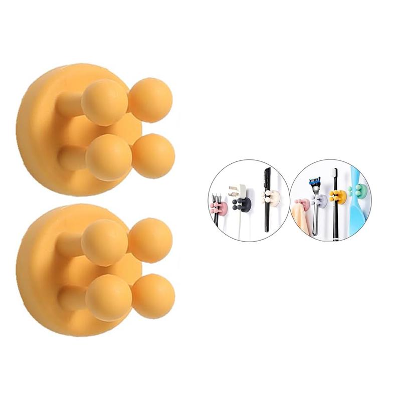 

Силиконовые держатели для зубных щеток, многофункциональные самоклеящиеся настенные крючки для подвешивания ключей, зубных щеток, бритв для кухни, ванной комнаты