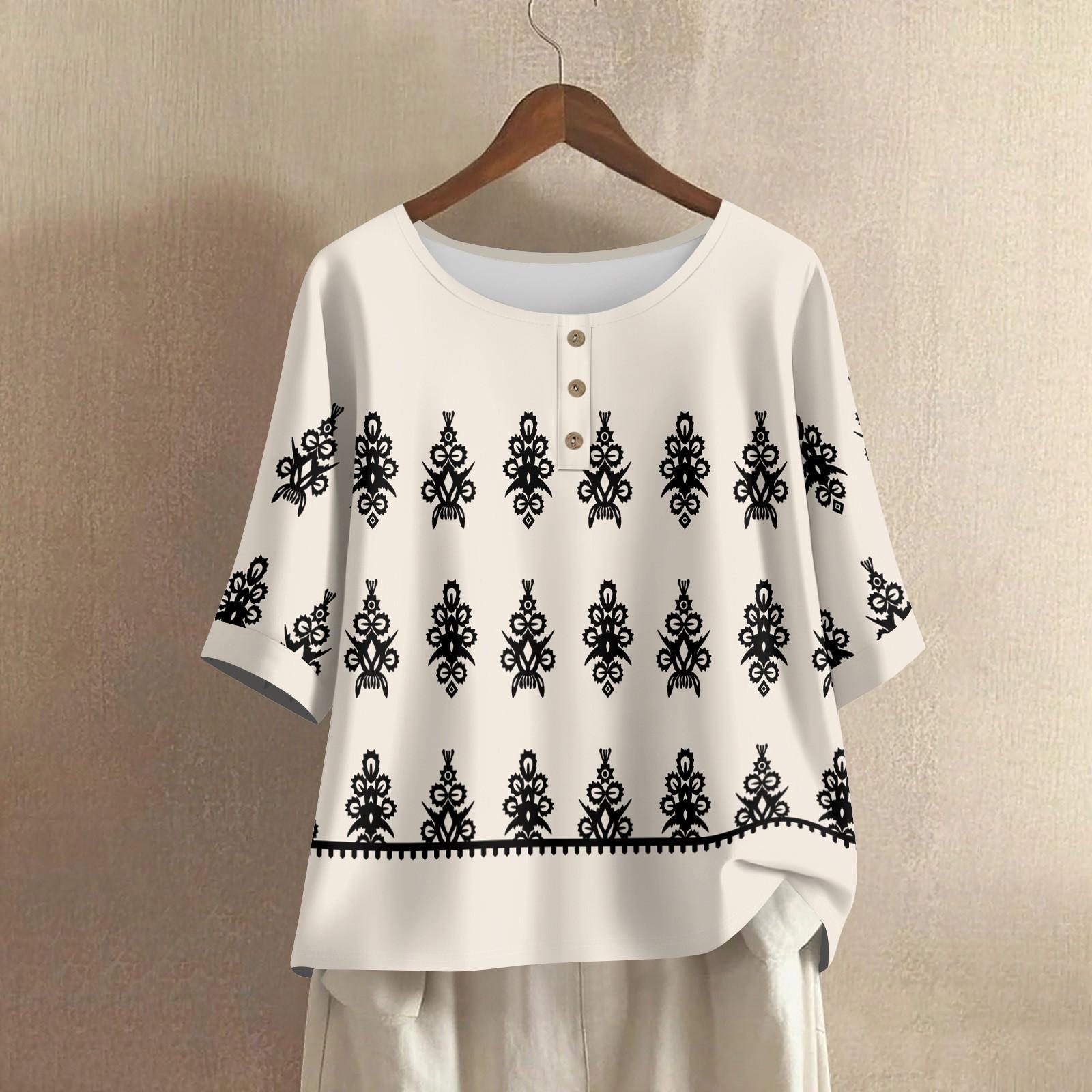 

Women s Fashion Casual Regular Elegant Tops Button Tops L хакі