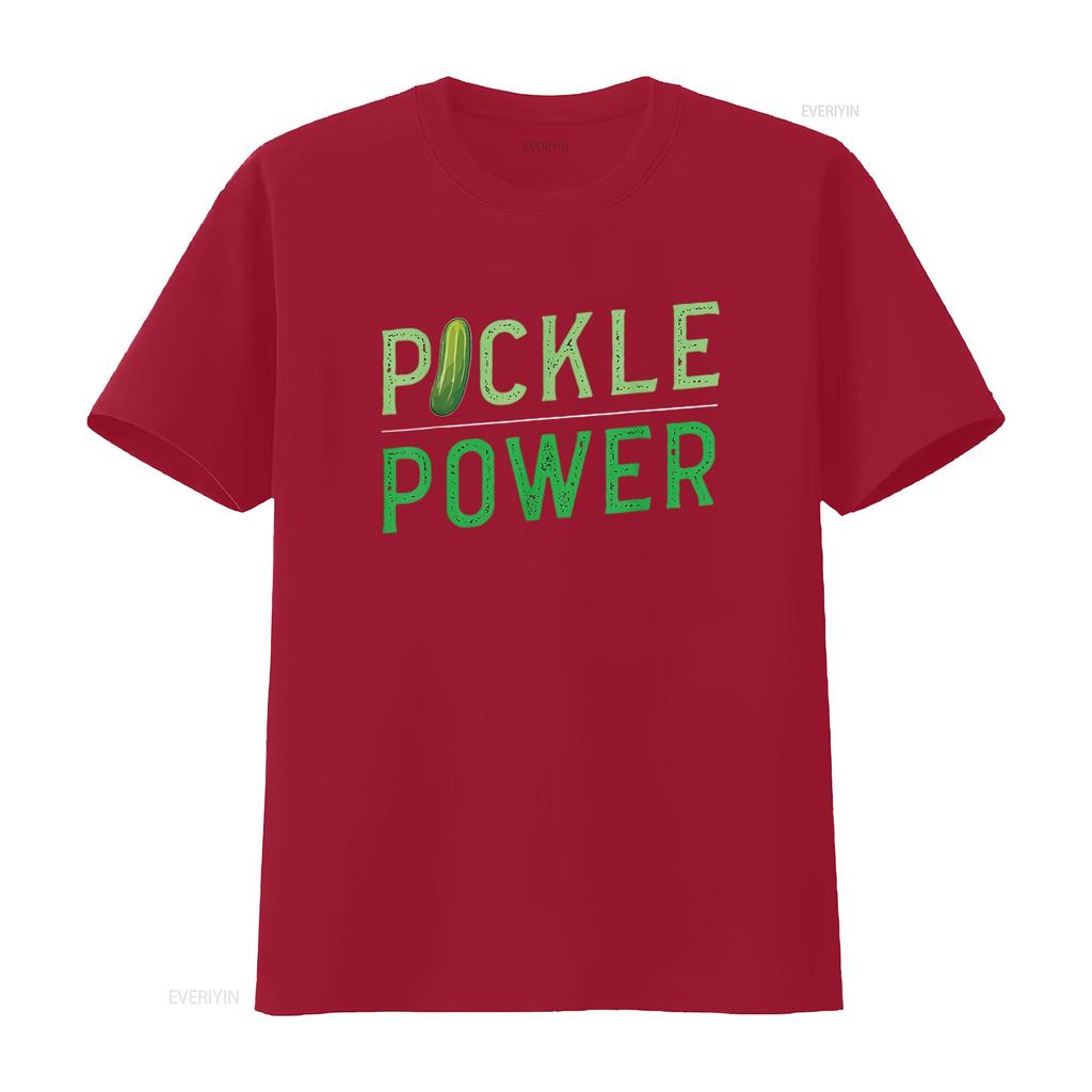 Heren Pickle Powers Groente Energiebron Gezond Leven T-shirt Zwart 4XL vintage Gewassen Zacht homme Stijlvol Unisex