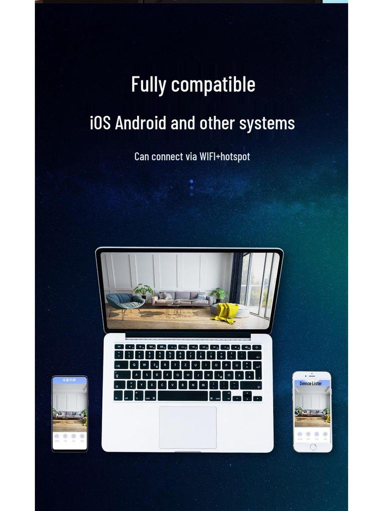 Three-Antenna V720 Infrared HD Night Vision WiFi Camera