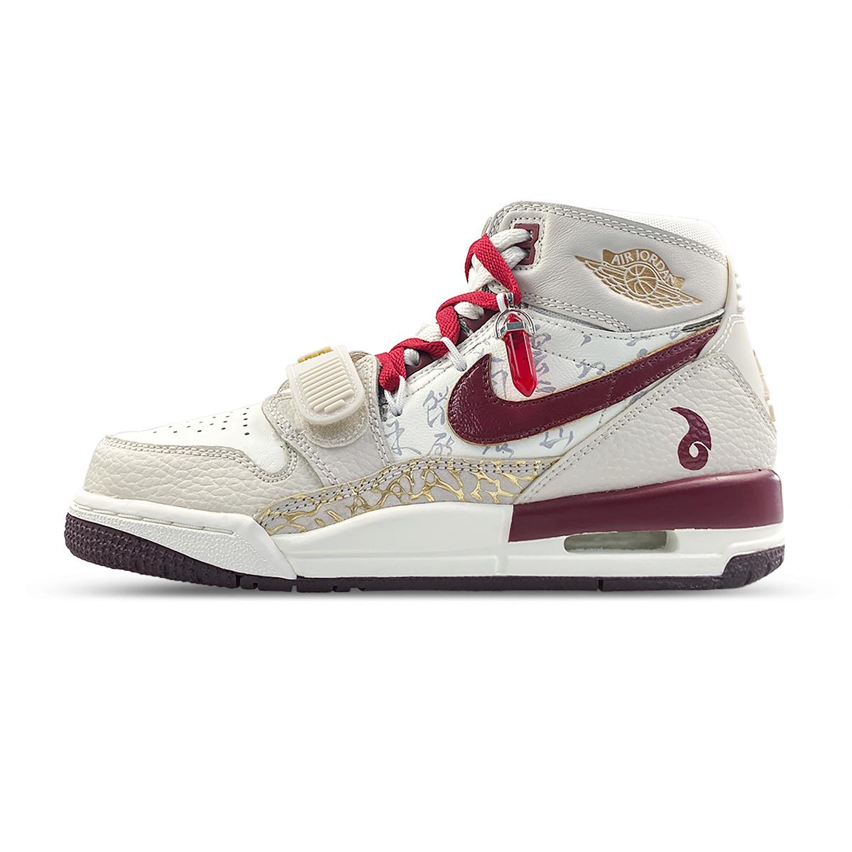 

Jordan Legacy 312 Slip Resistant Abrasion Resistant High top Vintage Basketball Shoes Unisex White Red IB4914-161(Team116-) 38