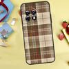 Brown Plaid Cover For OnePlus 8T 10T 13 13R 12 12R 11 10 Pro OnePlus Nord CE 4 2 3 Lite N30 N20 N10 Case