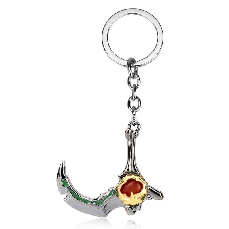 DOTA2 Weapon Model & Portal Scroll Pendant Necklace with Dota Logo Keychain