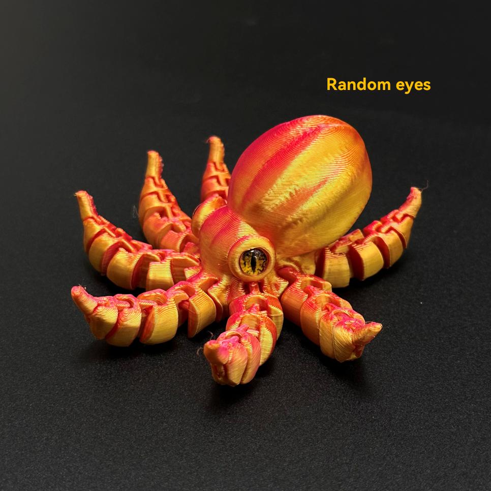 1pc Banana-Inspired Jointed Octopus Car Dashboard Ornament Sculpture, Colorful Car Ornament Collectible, Unique Banana Design