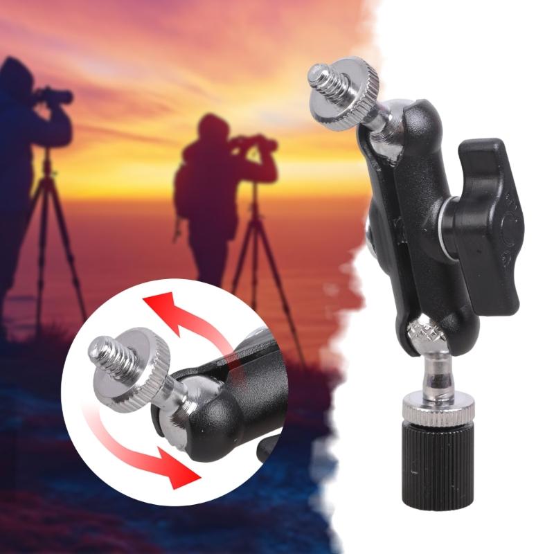 Adjustable Angle 1/4Inch Female To Male Screw Adapter For Tripods Cameras Camping Lights Bracket