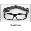 Vintage Kids Basketball Glasses Slimfit Children Volleyball Football Lens Exchangeable Protective Sports Safety