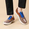New Leisure Men Pu Leather Flats Slip on Outdoor Casual Shoes Low Top Lazy Shoes Non Slip Walking Loafers Moccasins for Male
