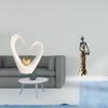 Minimalist Heart Sculpture And African Tribal Lady Figurine Modern Decorative Statue for Living Room